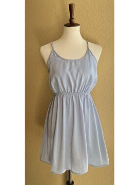 Glamorous Women’s Blue Strappy Low Back Prom Party Cocktail Dress S New